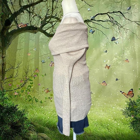 Y2k Cream Off The Shoulder Top Size Xs By It’s Our Time - Picture 4 of 7